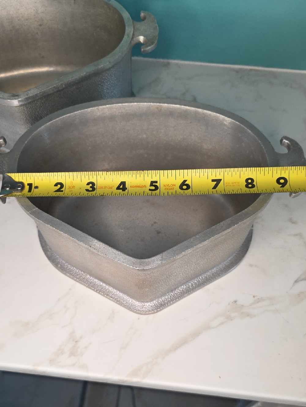 Heart-Shaped Cast Aluminum Serving Bowl - Silver